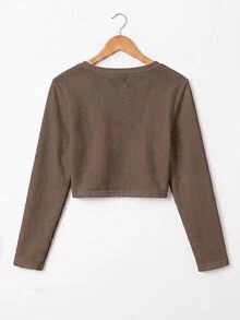 SHEIN EZwear 女式輕質夾克 - 卡其色 - 查看 2