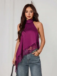 SHEIN PETITE 女士上衣 - 紫羅蘭色 - 查看 6