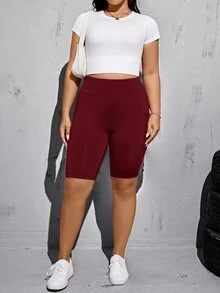 Shapeblank Leggings de talla grande - Burdeos - Ver 4
