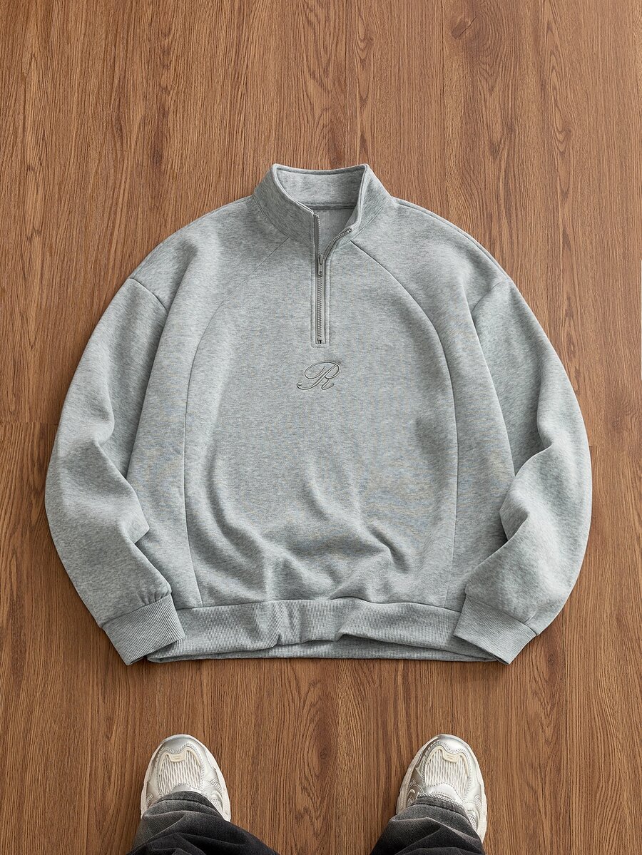 SWAVVY Men Sweatshirts - Light Grey - View 1