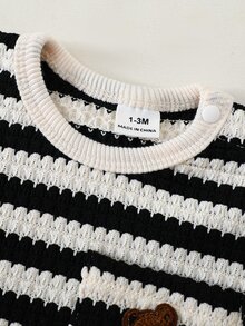SHEIN Vintaside Kids 新生兒套裝 - 黑色 - 查看 9