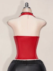 SHEIN ICON Plus Size Tank Tops & Camis - Red - View 2