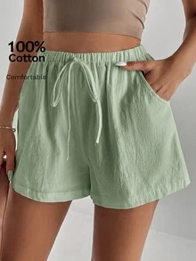 SHEIN Tall 女士短褲 - 薄荷綠 - 查看 6