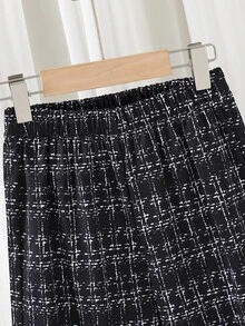 SHEIN 2件組女童開學季秋季外套套裝 - 黑色 - 查看 4