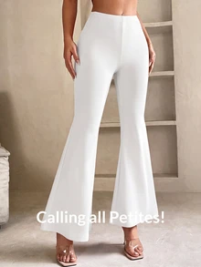 SHEIN PETITE Women Pants - White - View 7