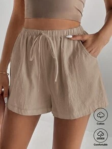 SHEIN Tall Women Shorts - Camel - View 7