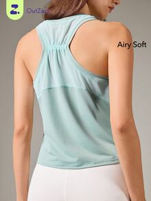 OutZeal Women Outdoor Tank Hiking Camping Cooling Back Breathable Mesh Athletic Top - light green - View 1