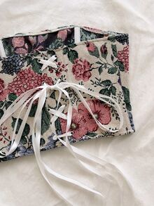 Soleia Atasan Tube Crop Motif Bunga - MultiWarna - View 4