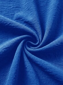 Shapeblank Plus Size Blouses - Royal Blue - View 9