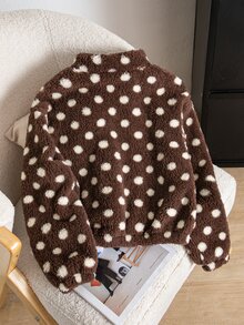 SHEIN Tween Girls Jackets - Brown - View 2