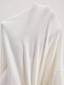 Ocili Notched Collar Buttoned Front Blouse & Pants PJ Set - White - View 8