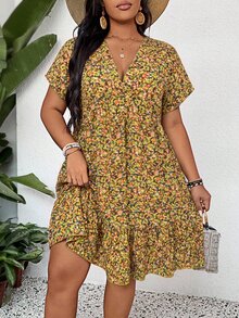 SHEIN LUNE Plus Size Dresses - Multicolor - View 3