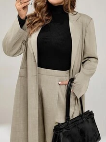 Auralis Plus Size Suit Sets - Aprikot - View 8