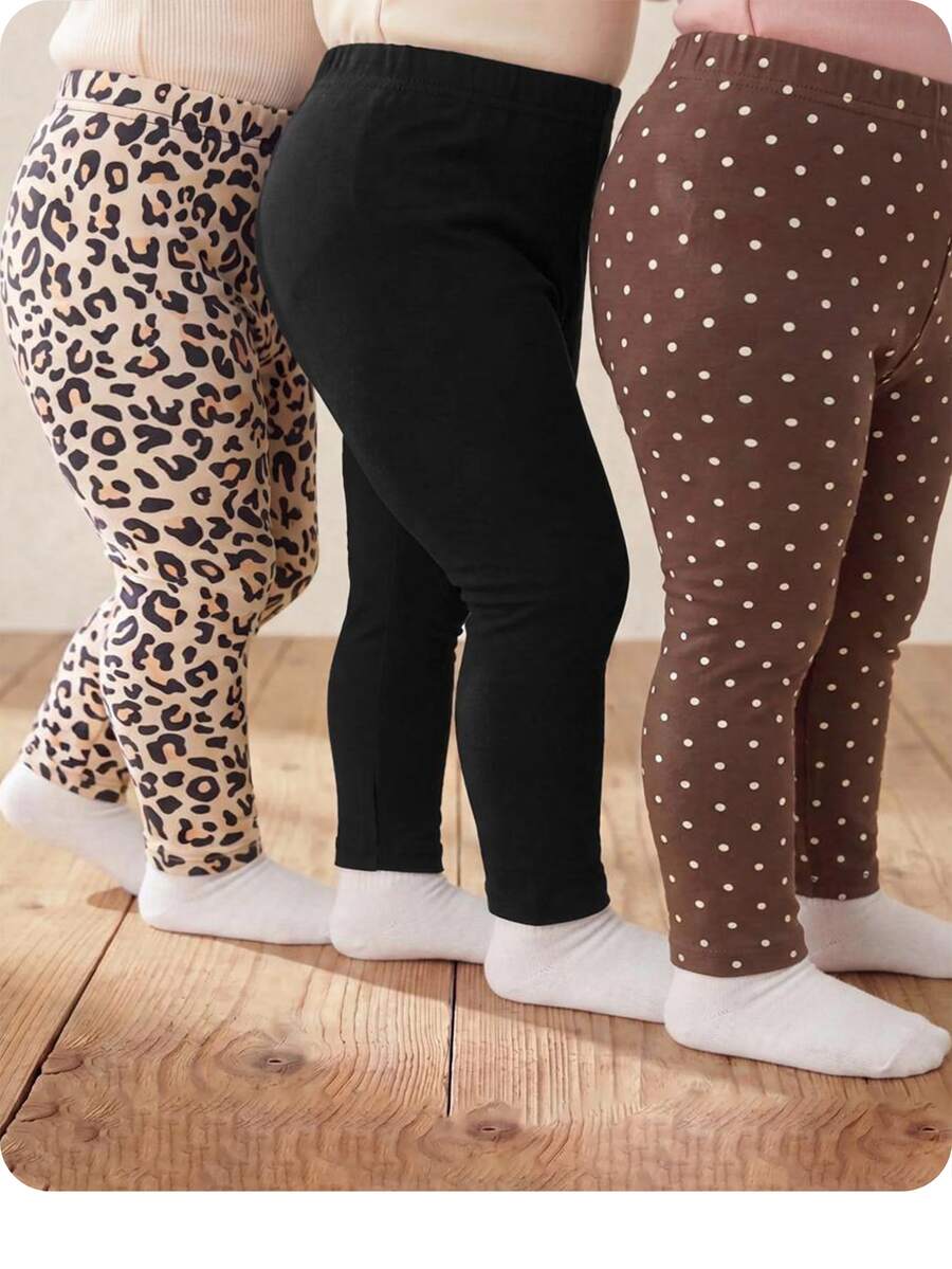 SHEIN 3PCS Baby Girls Bottoms - Multicolor - View 1