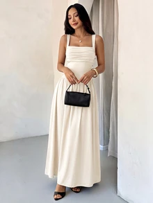 SHEIN PETITE 女式長裙 - 杏色 - 查看 6