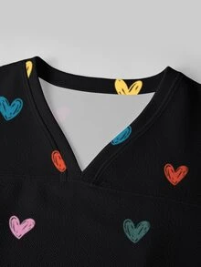 TaskEZ 1 pieza Estropajo con estampado de corazón & 1 pieza Pantalón - Multicolor - Ver 7