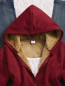 Sudaderas Niñas (8-12) - Burdeos - Ver 3
