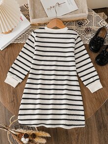 Elladie kids Young Girls Dresses - Black and White - View 2
