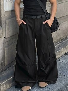 SWAVVY Pantalones para hombre - Negro - Ver 1