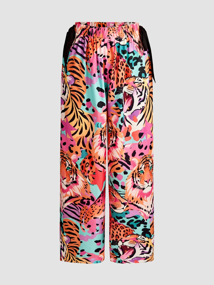 Chillnights Tiger & Floral Print Sleep Pants - Multicolor - View 1