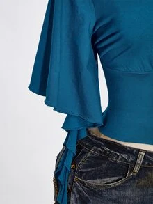 SHEIN ICON Camisetas de Tallas grandes - Neblina azul - Ver 8