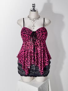 SHEIN ICON 大碼吊帶 & 背心 - 玫紅色 - 查看 3