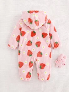 SHEIN Baby Girls Autumn Winter Jumpsuits - Pink - View 2