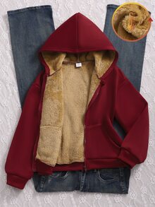 Sudaderas Niñas (8-12) - Burdeos - Ver 6