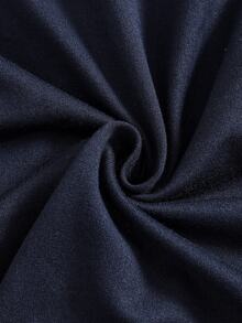 Tween Boy Contrast Piping PJ Set - Navy Blue - View 6