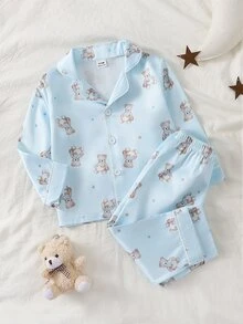 SHEIN Baby Boys Pajamas - Blue - View 2