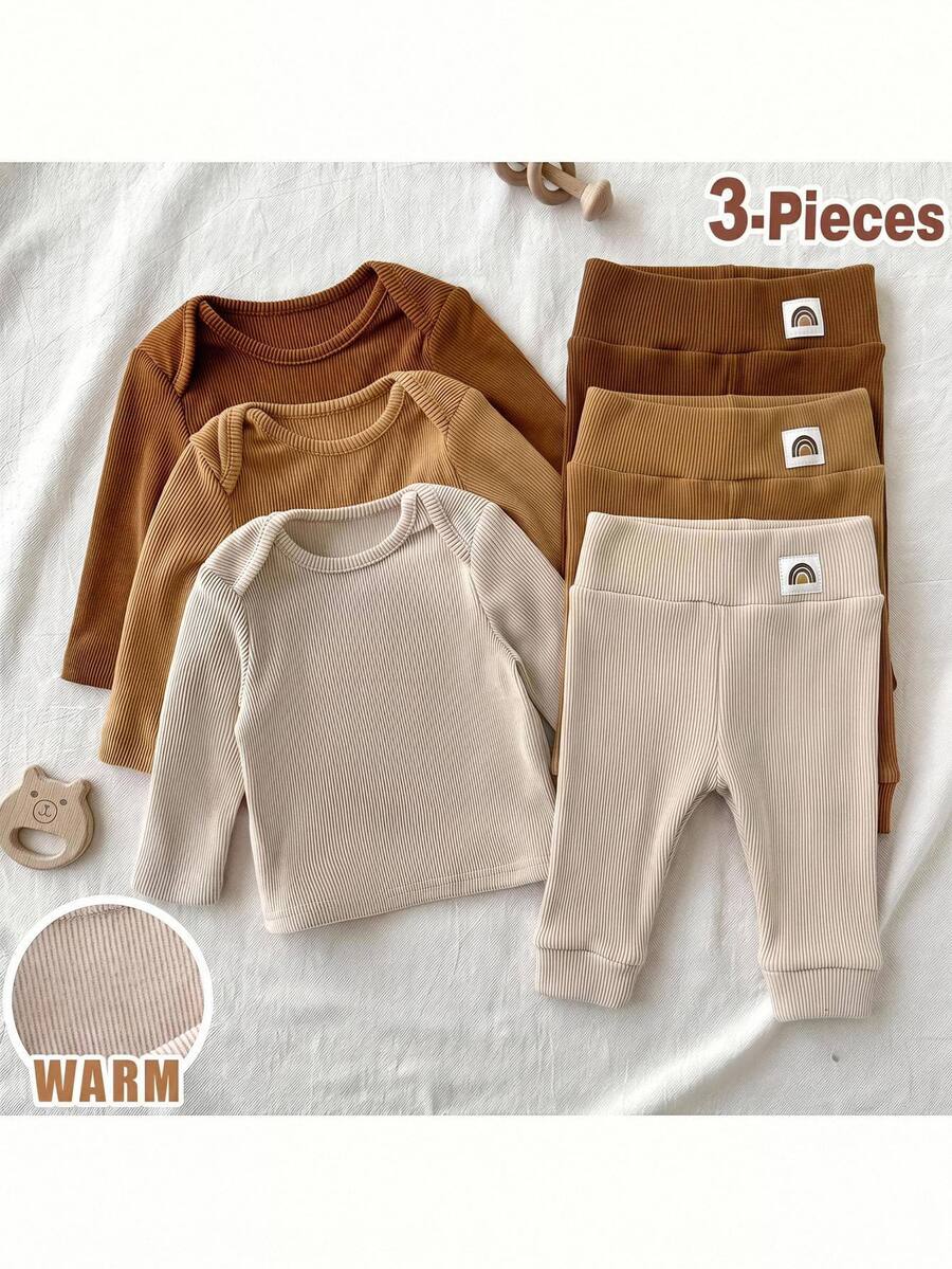 SHEIN Newborn Baby Bottoms Neutral - Multicolor - View 1