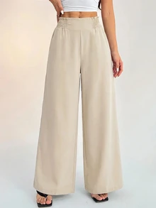 SHEIN PETITE Women Pants - Apricot - View 6
