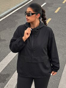 Muchica Plus Size Jackets Fall - Black - View 5