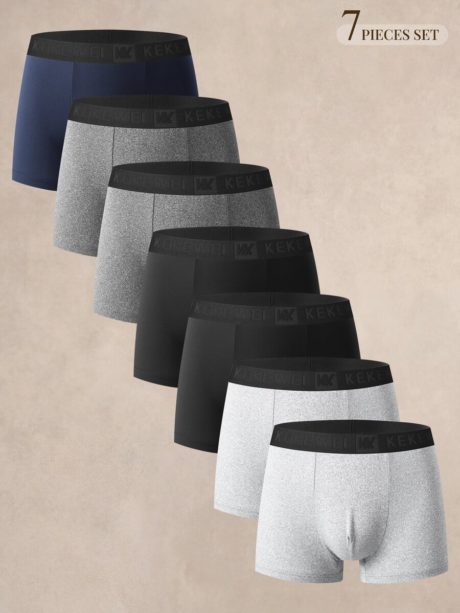 EverLounge Herrars enkla och bekväma boxerkalsonger (7-pack) - Multifärgad - Visa 1