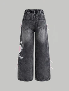 Tween Girls Jeans - Black - View 2
