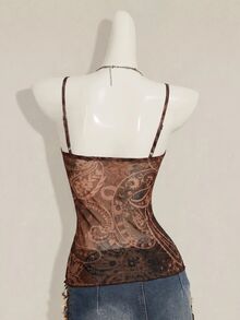 SHEIN ICON 女士背心 - 棕色 - 查看 2