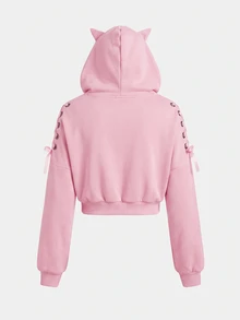 SHEIN Girlism Tween Girls Autumn Sweatshirts Kids - Pink - View 6