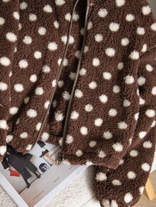 SHEIN Tween Girls Jackets - Brown - View 5