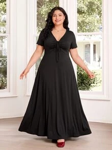 SHEIN CURVE+ Vestidos Tallas Grandes - Negro - Ver 5