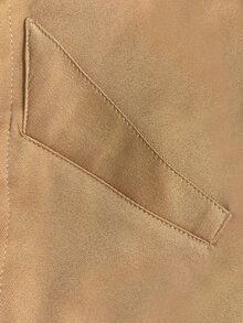SHEIN Lunessa Jaket Model Kerah Tinggi dengan Detail Gesper dan Hem Berbentuk Lilitan - Unta - View 4