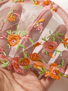 SHEIN 女款 2 件組愛心水鑽裝飾刺繡內衣套裝 - 彩色 - 查看 5