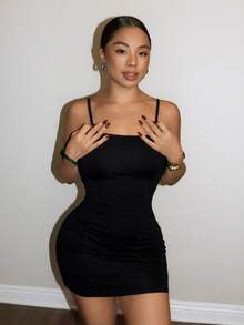 SHEIN SXY Women Mini Dresses - Black - View 3