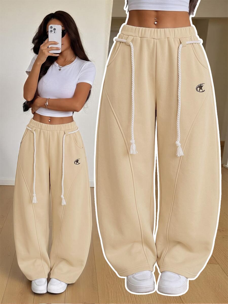 SHEIN PETITE Women Pants - Camel - View 1