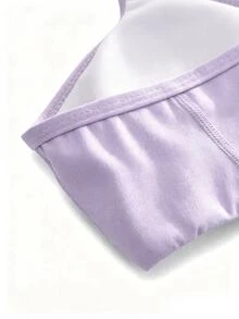 SHEIN Cheerettes 輕支撐雙肩帶運動內衣 - 紫色 - 查看 9