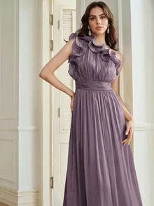 Anewsta Women Long Dresses - Bold Plum - View 2