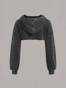 SHEIN EZwear 女士衛衣和連帽衫 - 黑色 - 查看 2