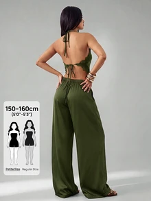 SHEIN PETITE 女士兩件套 - 軍綠色 - 查看 2