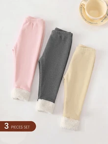 SHEIN 3件組女嬰下身褲 - 彩色 - 查看 4
