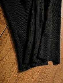 MOTF PREMIUM ELEGANT SQUARE NECK RIBBED TEXTURE WOMEN'S ALL-MATCH VERSATILE FASHIONABLE SWEATER TOP - Black - View 8