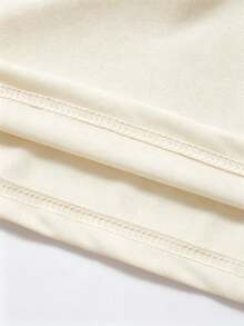 Calvornis Plus Horse Pattern Contrast Trim Polo Shirt - Beige - View 7